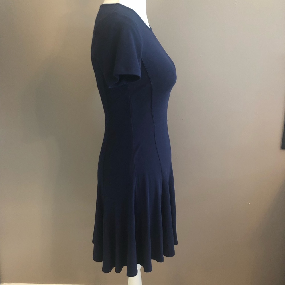 Theory Albita B Ribbed Navy Blue Dress - Picture 5 of 8